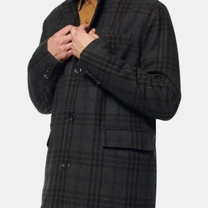 Marc New York Willemstad Plaid peacoat